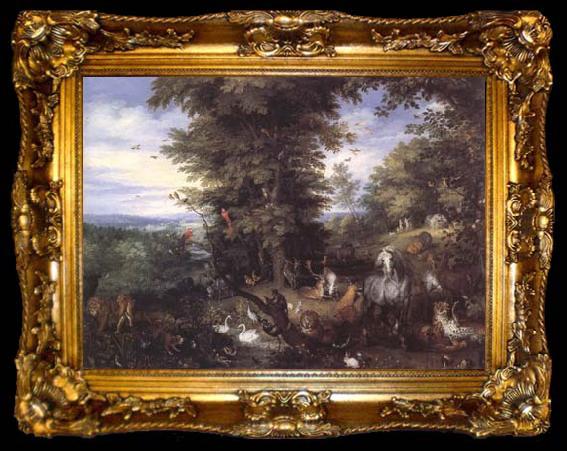 framed  BRUEGHEL, Jan the Elder Adam and Eve in the Garden of Eden (mk25), ta009-2